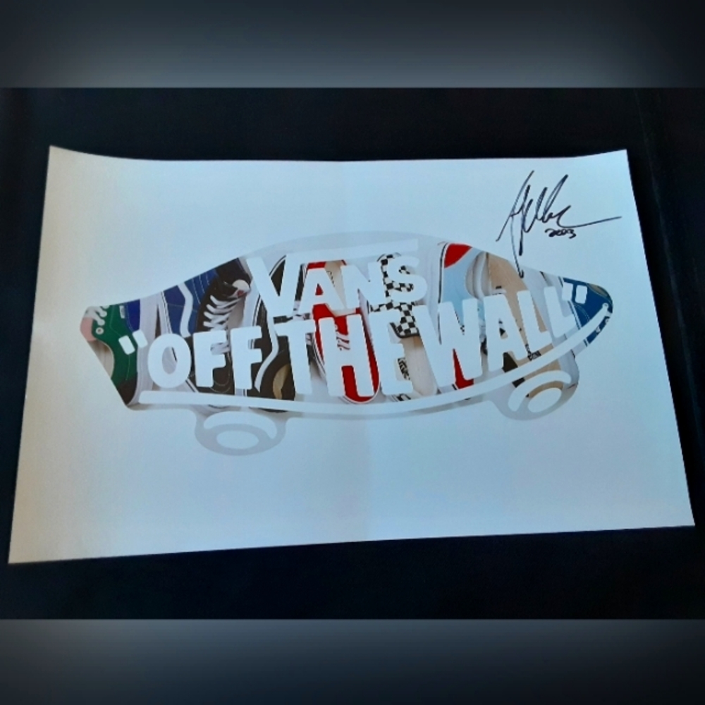 Andy Macdonald signed Vans poster Tony Hawk Powell Peralta X games Supreme RVCA